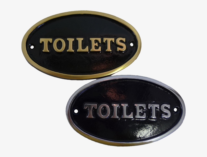 Large Oval Toilet Signs - Emblem, transparent png download