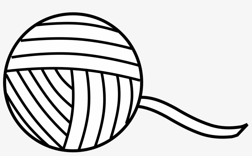 Black Hook Cliparts - Ball Of Yarn Clipart, transparent png download