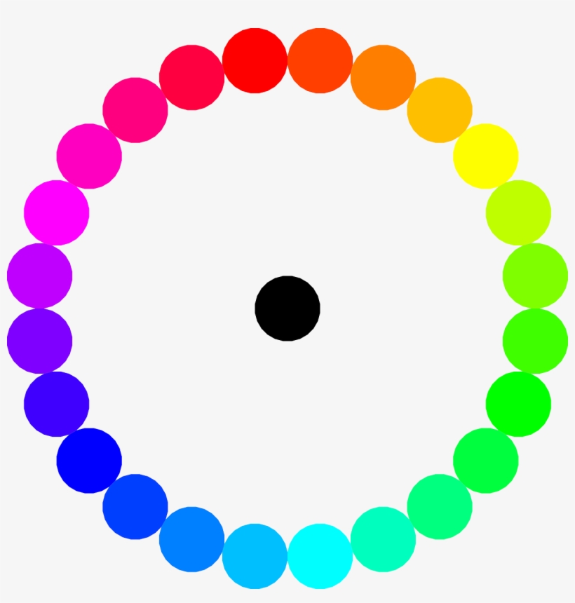 Colors,free Vector Graphics,free Pictures, - Rainbow With A Dot, transparent png download