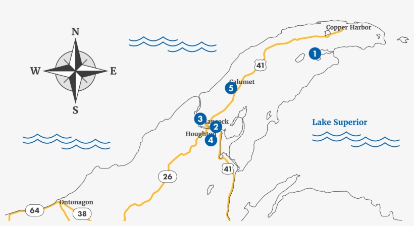 Keweenawmap Skiing - Map, transparent png download
