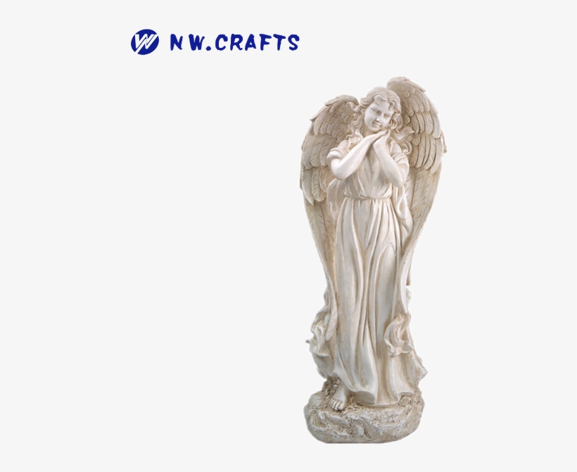 European Small Garden Sculpture White Standing Female - Figurine, transparent png download