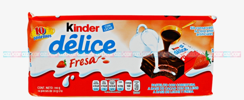 Ferrero Kinder Delice Fresa 14/10 Ferrero - Ferrero Kinder Delice, transparent png download