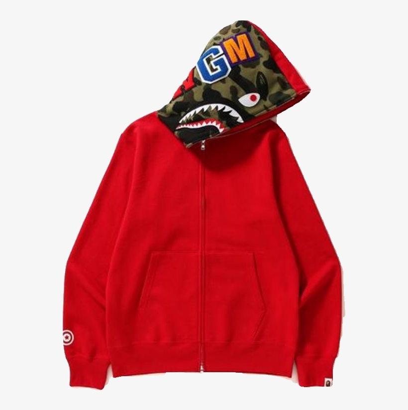 A Bathing Ape Shark Full Zip Hoodie - Hoodie, transparent png download