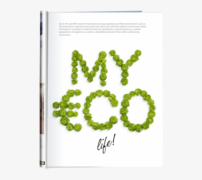 Green Flower Font - Book, transparent png download