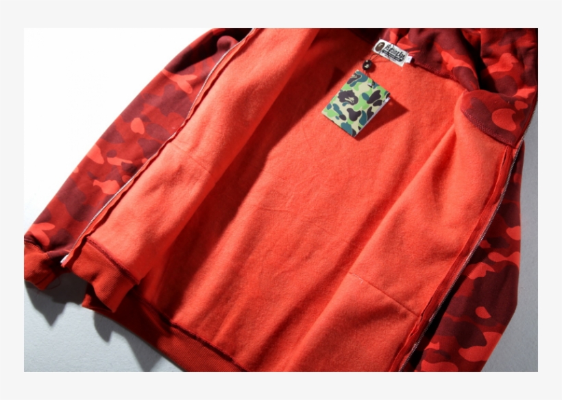 Bape 12201526 Men's Jacket Printing Hoodie Coat Shark - Silk, transparent png download