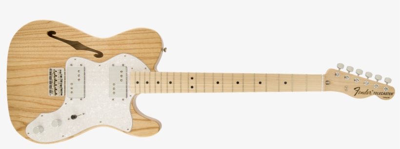 Fender Classic Series 72 Telecaster Thinline Electric - Fender Telecaster Thinline 72 Natural, transparent png download
