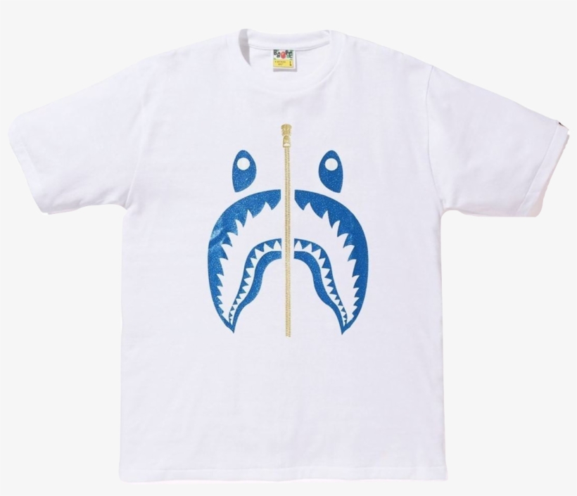 A Bathing Ape Glitter Shark Tee - A Bathing Ape, transparent png download