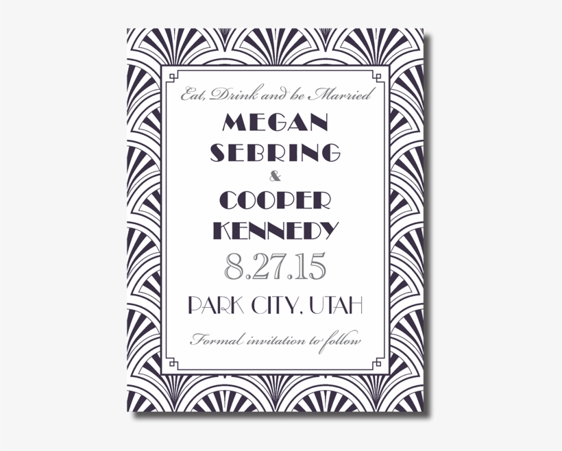 Great Gatsby Save The Date In Park City Utah - Bullet Holes, transparent png download