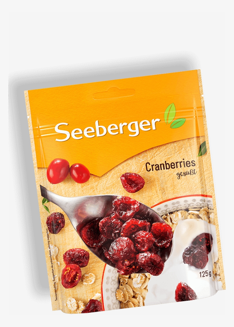 Seeberger Cranberries Gedreht Produktansicht - Jibega Dried Fruit Cranberry 125g, transparent png download
