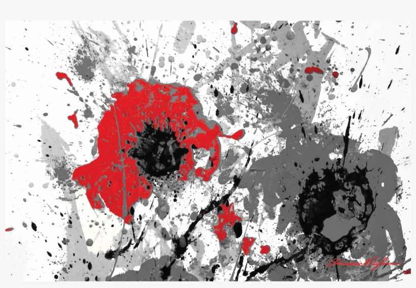 B&w Poppies - Poppy, transparent png download