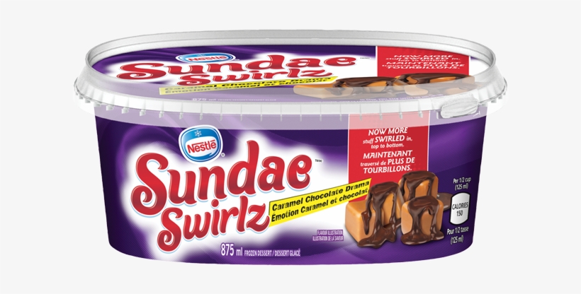 Sundae Swirlz Caramel Chocolate Drama - Nestle Sundae, transparent png download