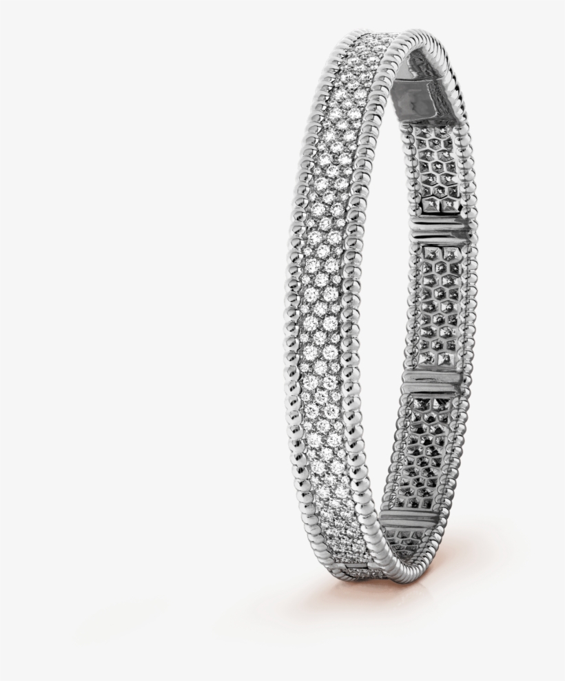 Perlée Diamonds Bracelet, Large Model, - Van Cleef And Arpels Bracelet With Diamond, transparent png download