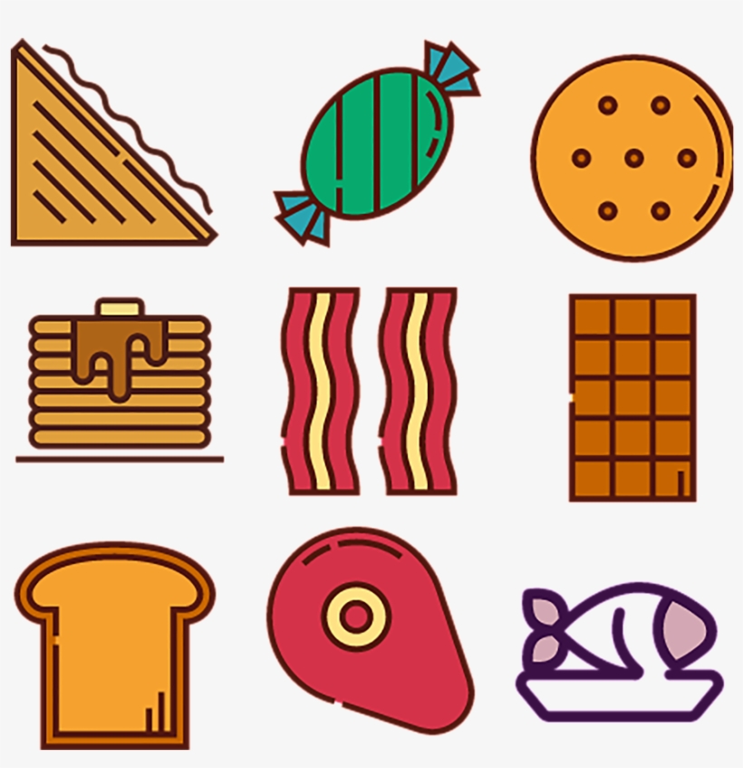 Ícones Do Ícone De Alimentos Para Géneros Alimentícios, transparent png download