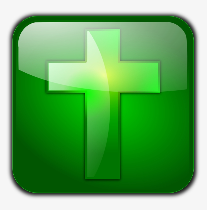 Christian Cross Christianity God Green - Salib Hijau, transparent png download