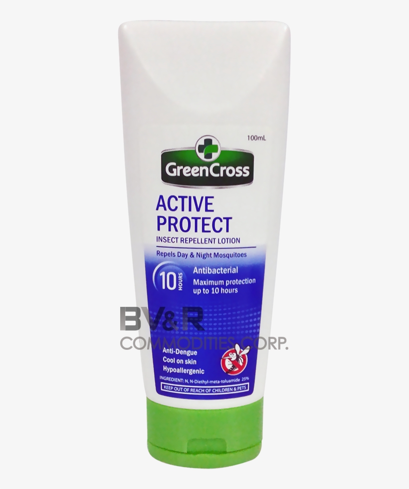 Green Cross Insect Repellent Lotion - Electric Blue, transparent png download