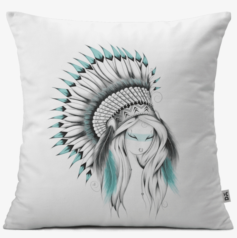 Dailyobjects Indian Headdress 16" Cushion Cover Buy - Headdress Native American Draw, transparent png download