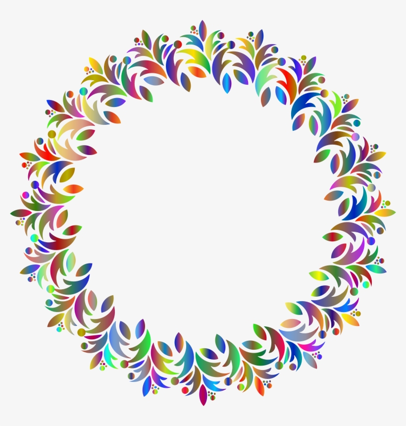 Floral Motif 2 Extended Frame Polyprismatic - Clip Art, transparent png download