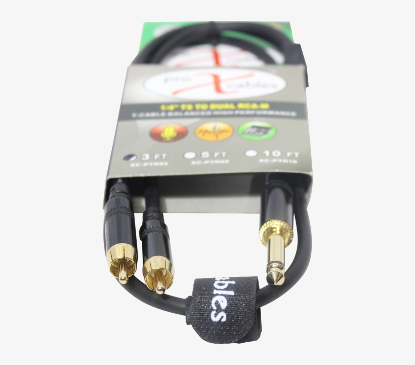 High Performance Audio Cable 1/4" Ts M To Dual Rca - Hdmi, transparent png download