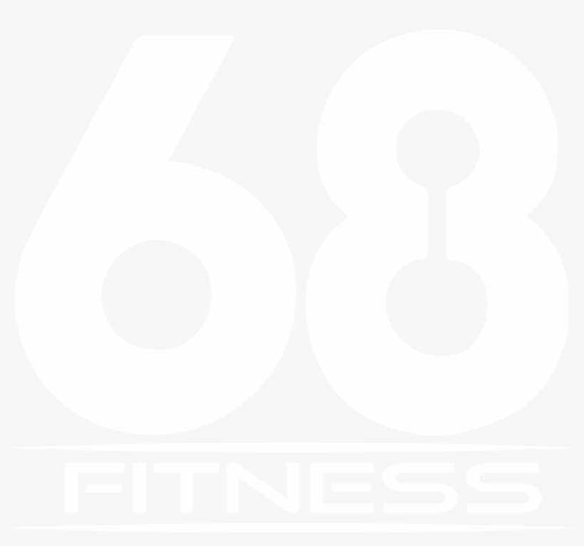 68 Fitness Logo White - Graphic Design, transparent png download