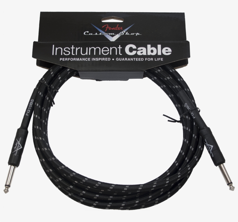 Original Fender, Custom Shop, Instrument, Black Tweed, - Fender 10 Black Instrument Cable, transparent png download