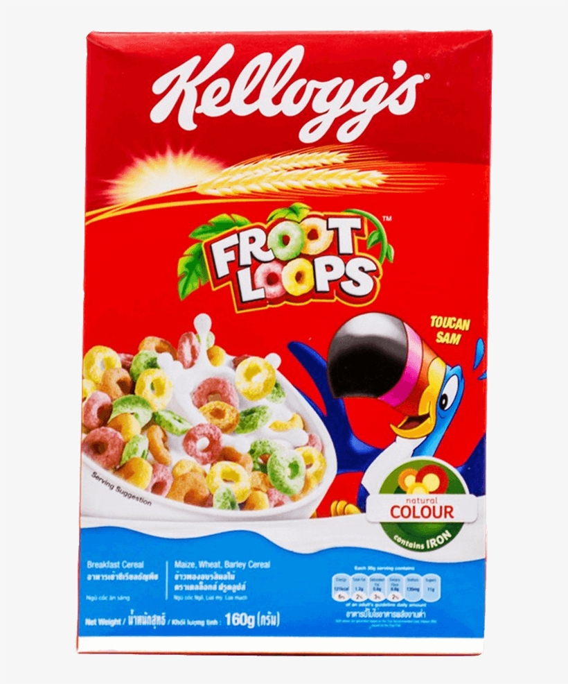 Kellogg's Cereal Froot Loops 160 Gm, transparent png download