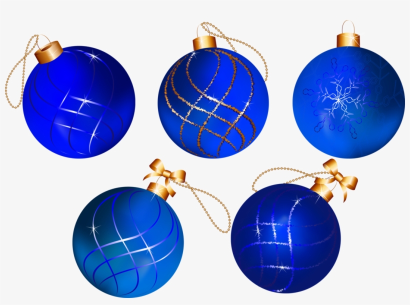Bolas De Navidad Azules Png, transparent png download