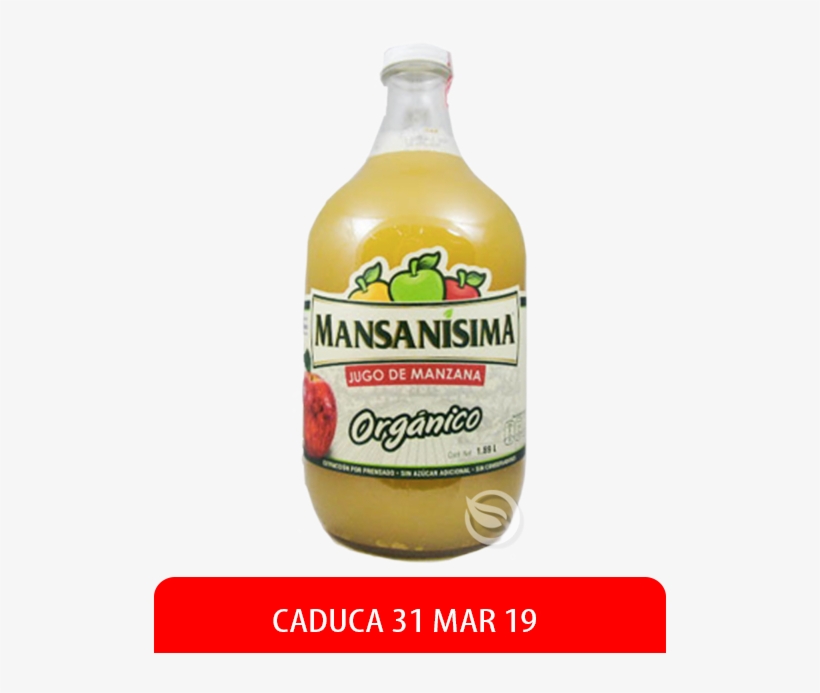 Mansanísima, Jugo De Manzana Orgánico - Glass Bottle, transparent png download