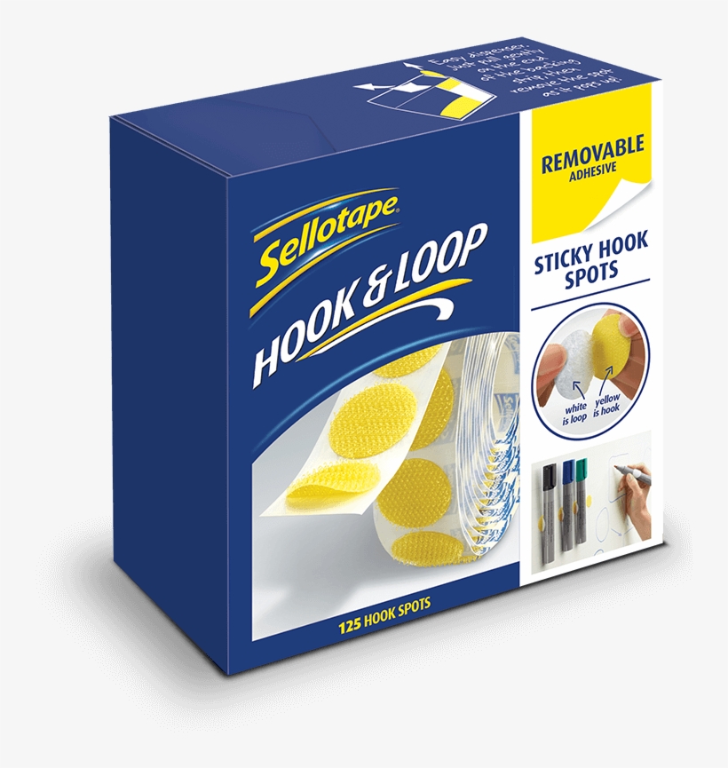 Hook And Loop 12 Sets - Sellotape Sticky Hook Loop, transparent png download