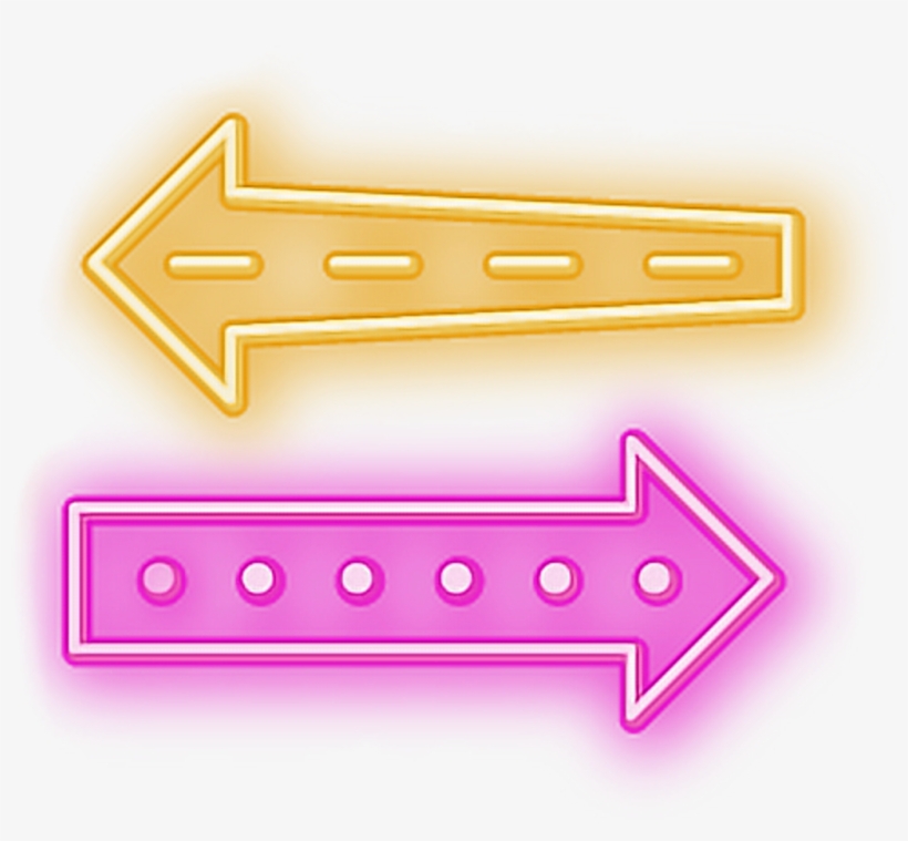 Arrow Neon Arrowneon Pinkyellow Pinkneon Yellowneon - Graphics, transparent png download