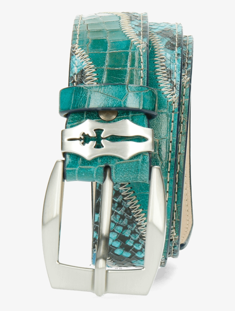 Belts Larry 2 Hair On Crock Snake Ice Blue Sword Buckle - Bangle, transparent png download