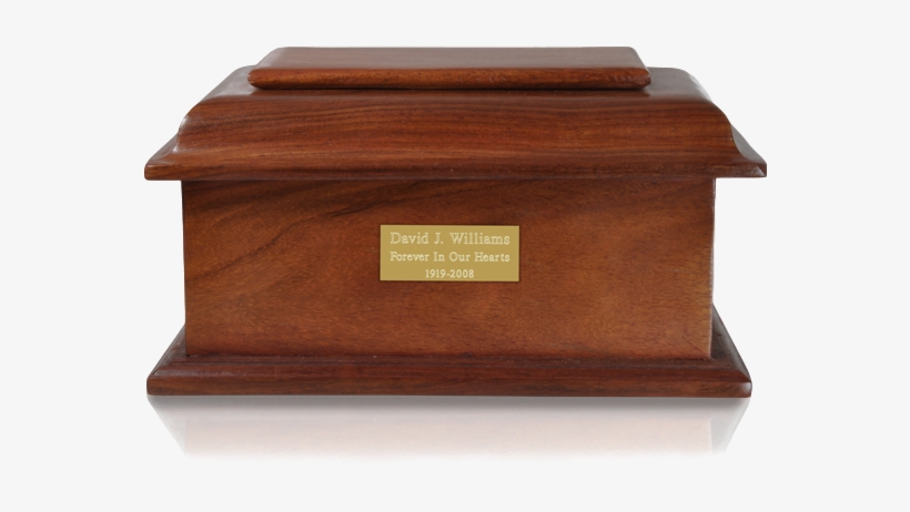 Wood Urn With Brass Plaque - Box, transparent png download