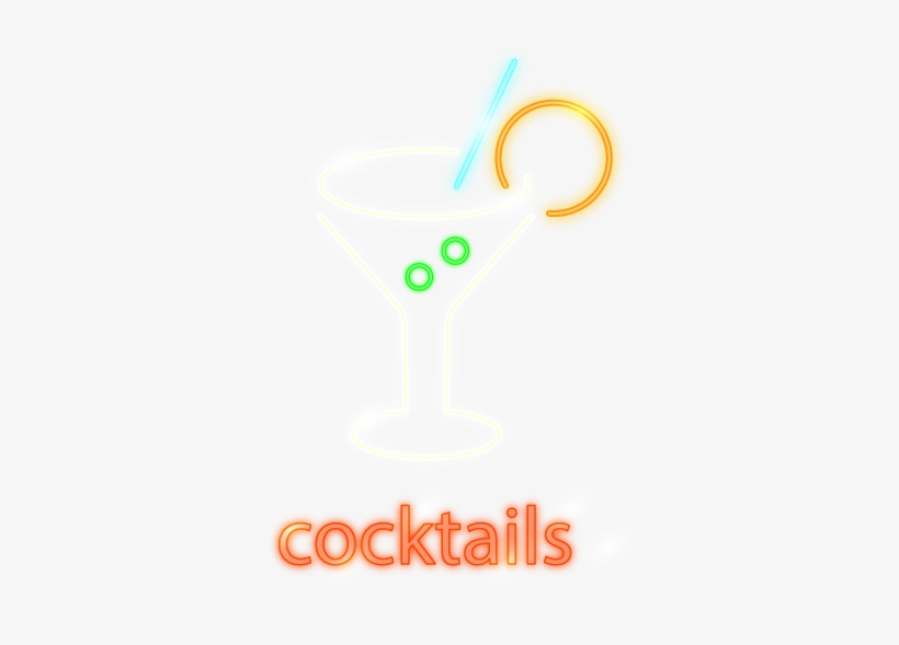 Cocktails Neon Sign - Classic Cocktail, transparent png download
