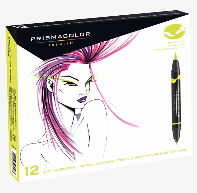 Prismacolor Premier Brush Marker Set Of 12 Primary - Prismacolor Art Markers 12, transparent png download