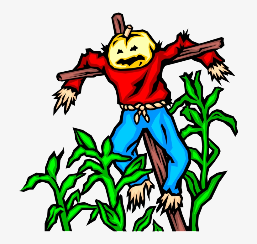 Vector Illustration Of Fall Or Autumn Scarecrow With, transparent png download