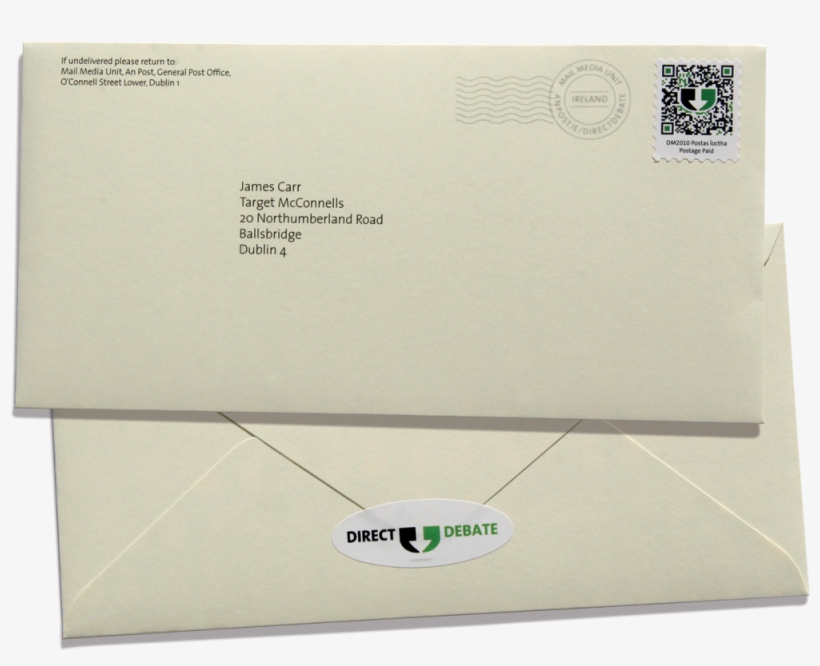 Custom Made Envelope With A Custom Made Qr Code Stamp - Envelope, transparent png download
