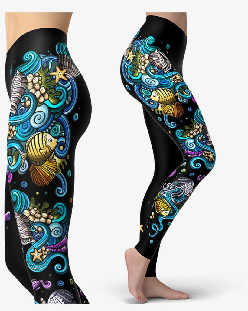 Ocean Jubilee Leggings, transparent png download