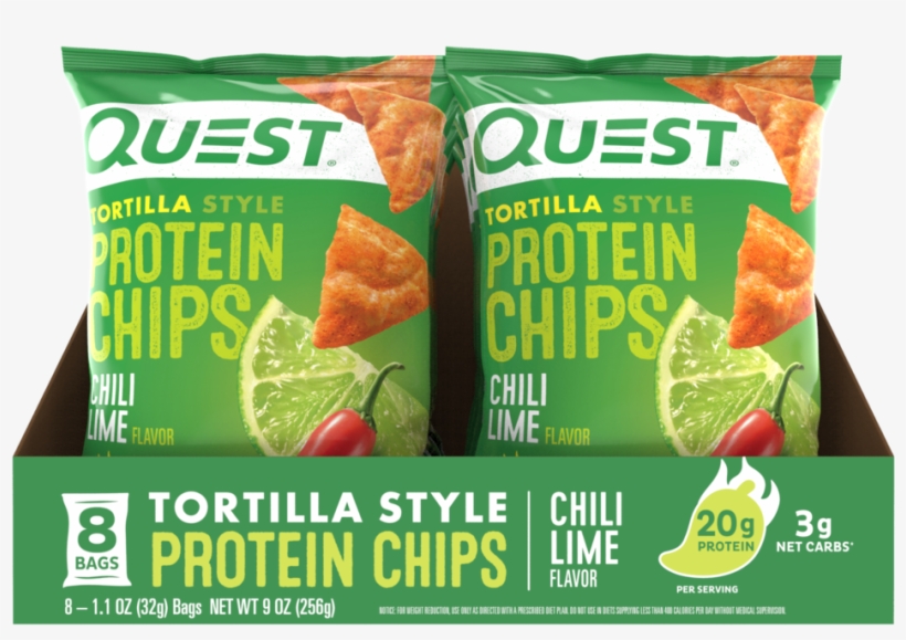 Chili Lime Tortilla Style Protein Chips - Potato Chip, transparent png download