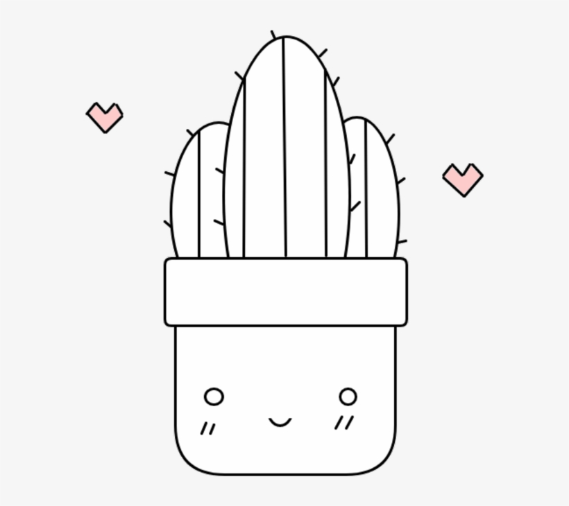 #kawaii #cactus #cute #naturelovers #desert #pastel - Illustration, transparent png download