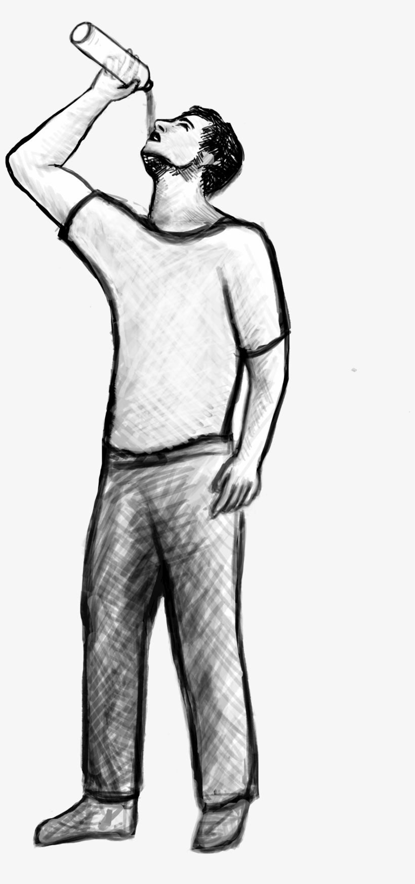 Dangers Of Dehydration, Importance Of Drinking Water - Man Drinking Water Png, transparent png download
