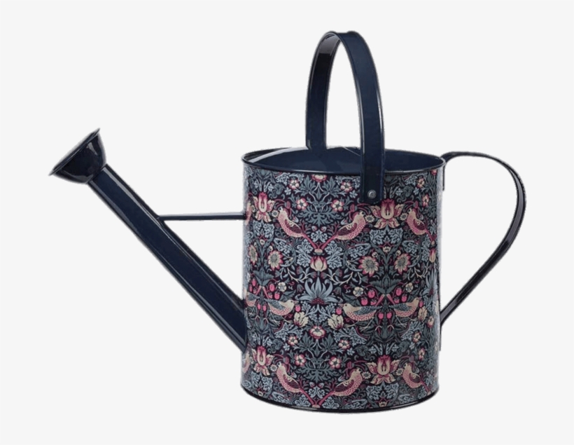 Decorated Blue Watering Can - Strawberry Thief, Furnishing Fabric, transparent png download