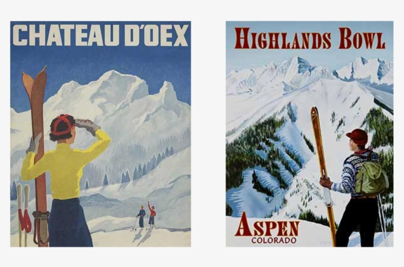 Vintage Poster Slides6 - Snow, transparent png download