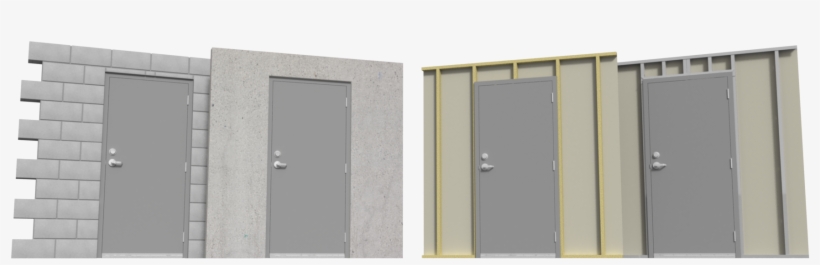 Block, Concrete, Wood & Metal Stud Walls - Home Door, transparent png download