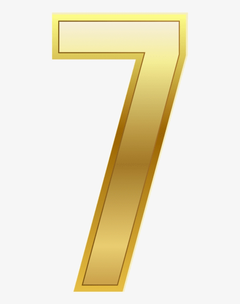 Free Png Download Number Seven Gold Classic Clipart - Wood, transparent png download