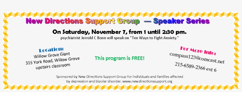 New Directions Speaker Nov 2015 - Fall Sale, transparent png download