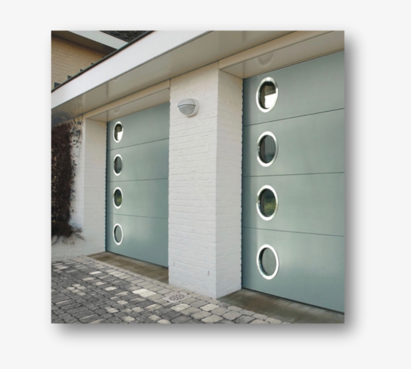 Garage Doors - Garage Doors With Round Windows, transparent png download