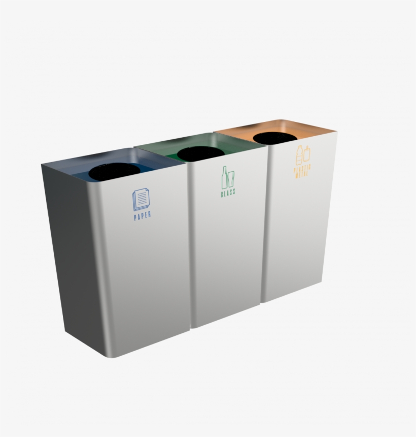 Stainless Steel Recycling Bins With Modern Design - Metal Waste And Recycling Bins, transparent png download