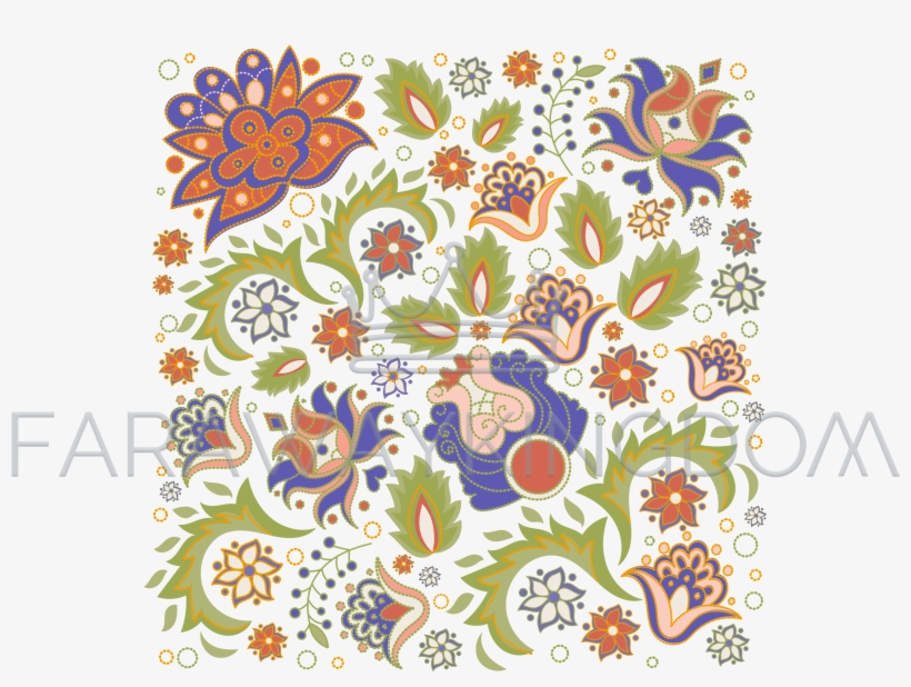 Floral Ornament Oriental Folk Ethnic Vector Illustration - Motif, transparent png download