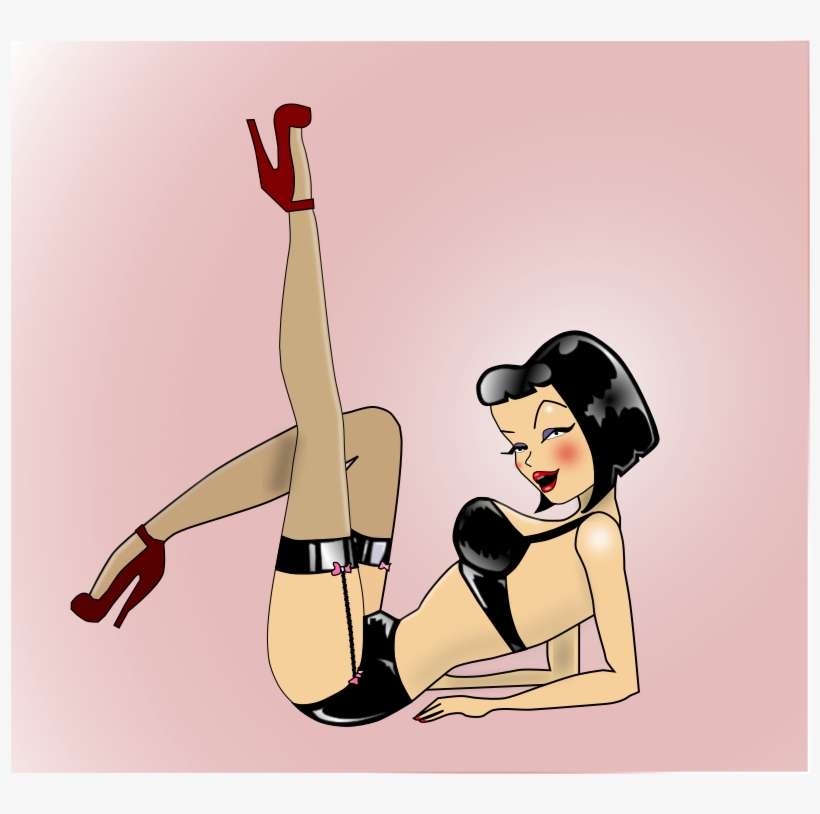 Medium Image - Burlesque Girl Cartoon, transparent png download