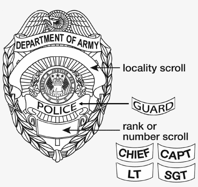 Us Department Of The Army Police-guard Badge - Department Of The Army Police Logo, transparent png download