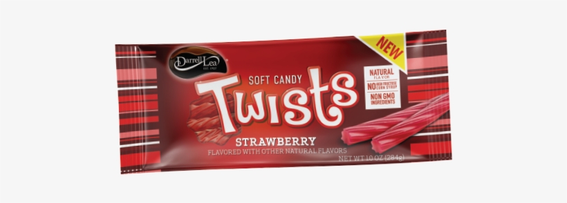 Darrell Lea Strawberry Twists - Chocolate Bar, transparent png download
